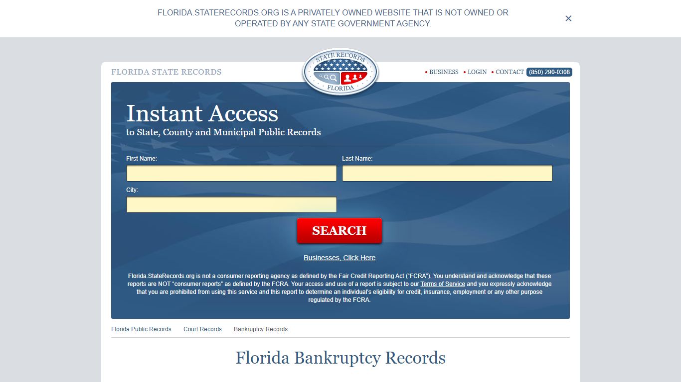 Florida Bankruptcy Records | StateRecords.org